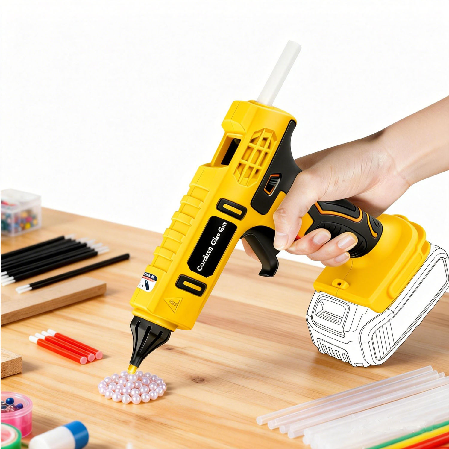 100W Cordless Hot Glue Gun for - Hot Melt Glue Gun Cordless 评论和价格