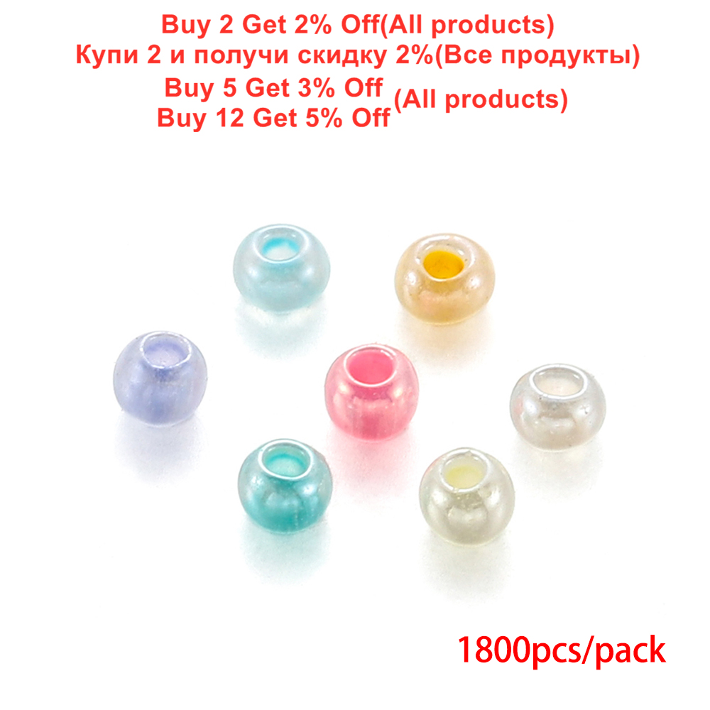 1000/1800Pcs 2mm Candy Color C - Glass Seed Beads 2Mm Jewelry Making 评论和价格