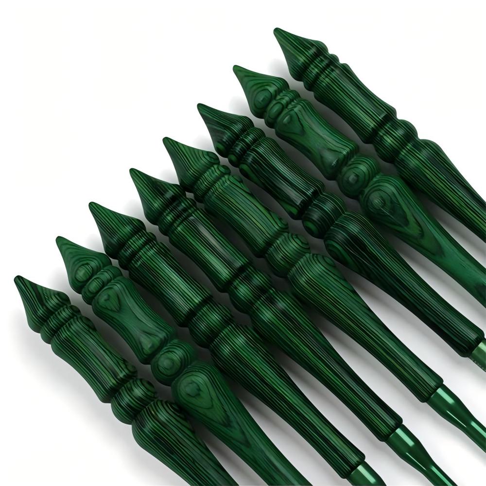 Crochet Hook Set Green Synthet - Wooden Crochet Hooks Ergonomic Handle 评论和价格