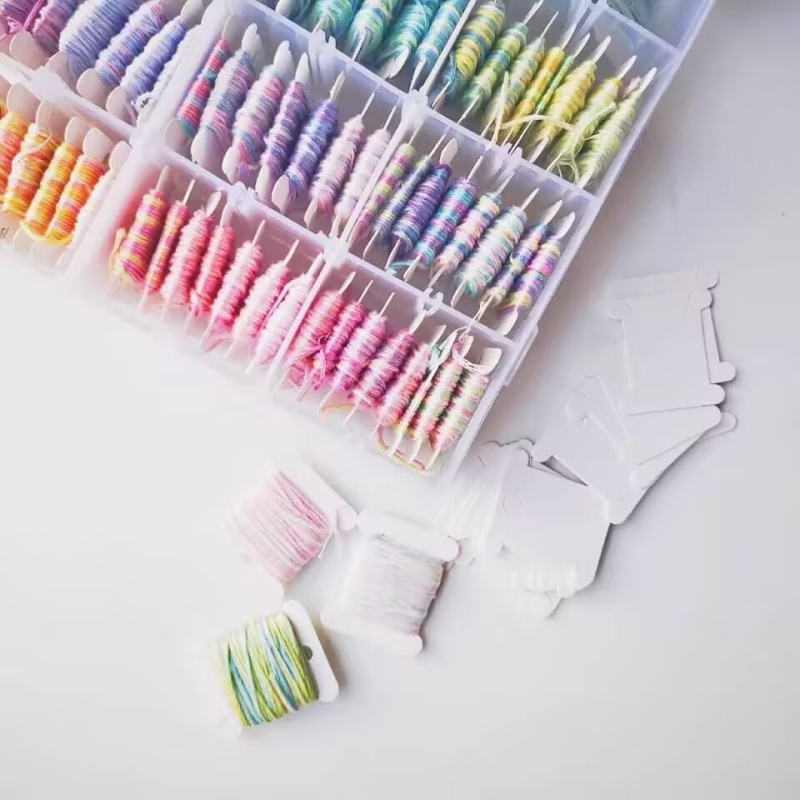 1set Embroidery Floss Bobbins  - Cotton Embroidery Thread Skeins 评论和价格