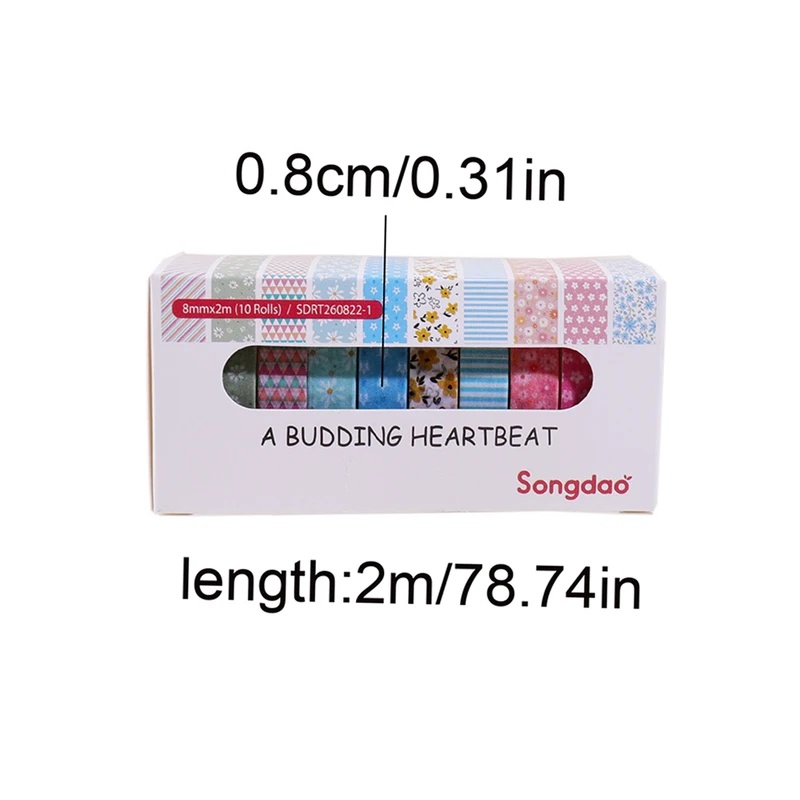 10 Rolls Floral Pastel Washi T - Scrapbooking 评论和价格
