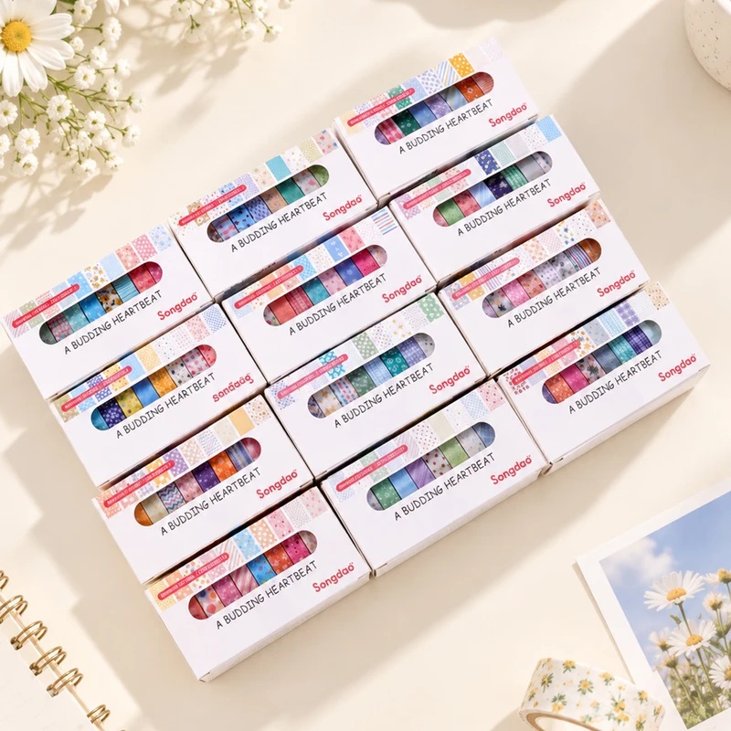 10 Rolls Floral Pastel Washi T - Scrapbooking 评论和价格