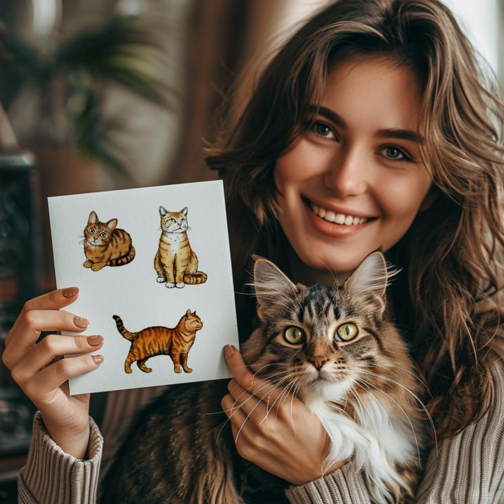 Cat Clear Stamps Realistic Cat - Clear Silicone Stamps For Card Making 评论和价格