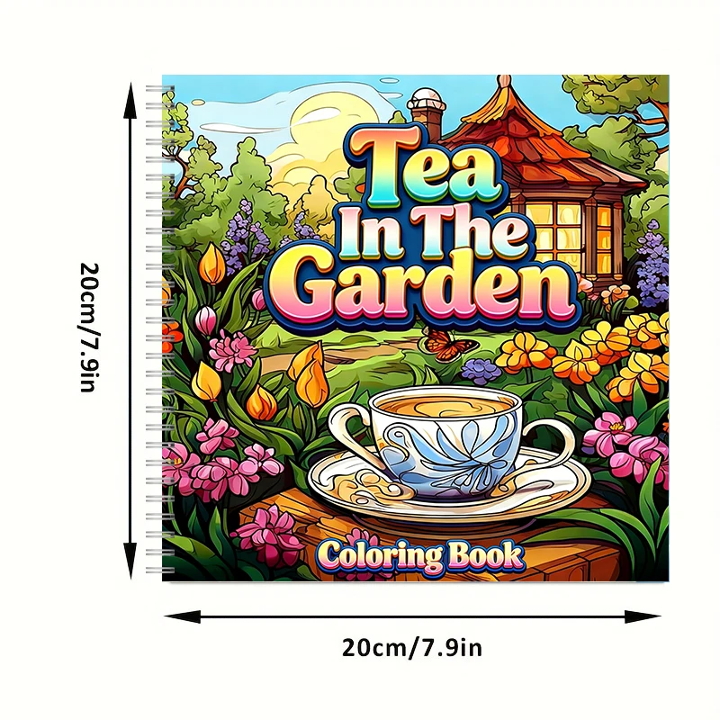 Tea In The Gardens Coloring Bo - Painting Supplies 评论和价格