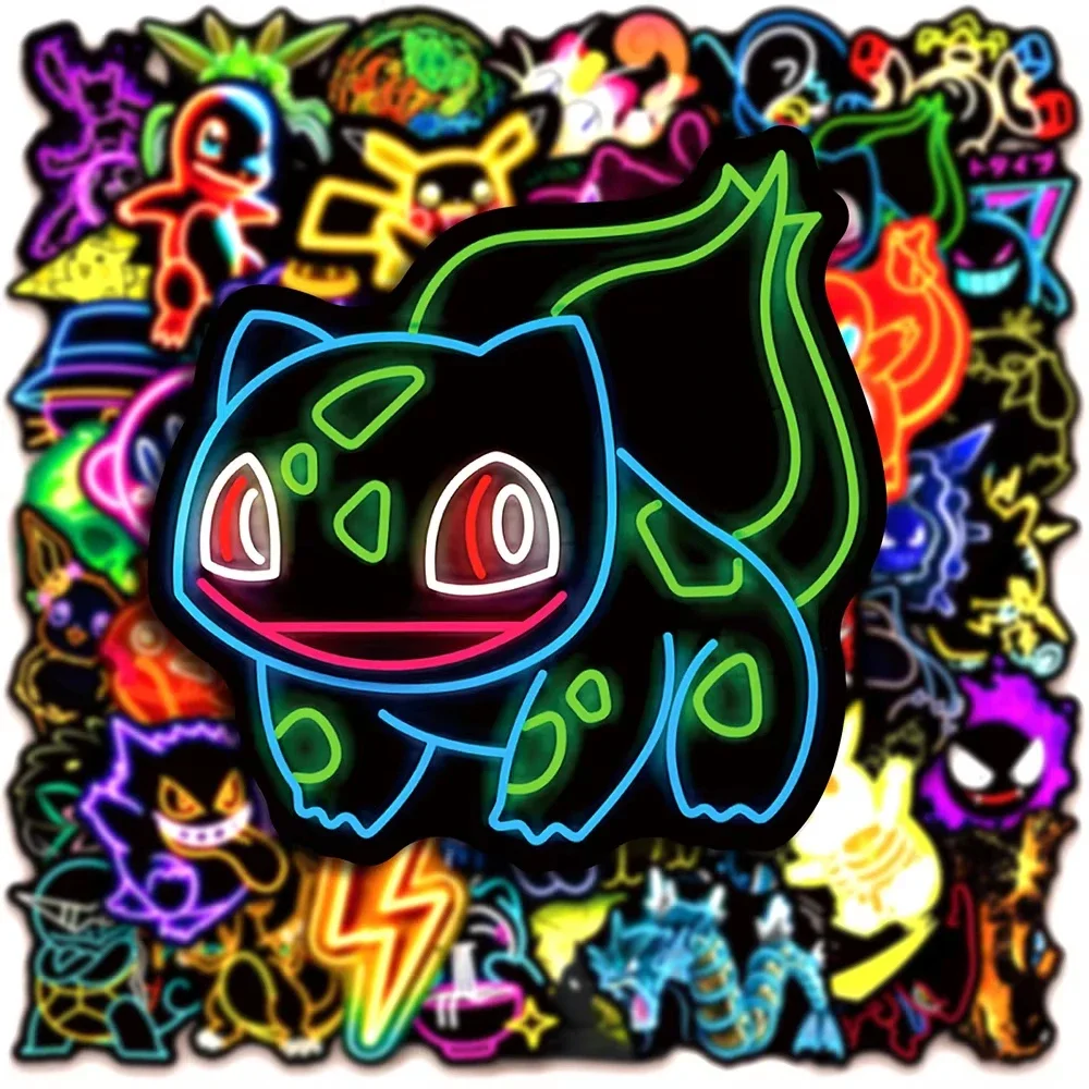 100pcs Neon  Pokémon  Stickers - Scrapbooking 评论和价格